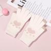Guantes de garra de gato con pantalla táctil de fábrica, cálidos y fríos, para mujer, otoño e invierno, con forro de terciopelo, guantes de lana de punto acolchados
