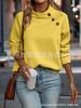 2025 Nuevo Comercio Exterior Transfronterizo Ropa Europea y Americana Estación Independiente Wish Aliexpress Popular Sudadera de Cuello Alto Acolchada de Color Puro