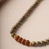 Pulsera Doble de Sándalo Verde DIY Estilo Mazu Cuentas de Oración de 0.6 mm para Puestos, Zonas Turísticas, Templos, Barata al por Mayor del Fabricante