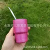 Novo copo mini para destilados de 3 oz Copo italiano para café concentrado Aço inoxidável de camada dupla Pintura de diamante Copo com canudo