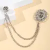 Nueva Moda Elegante Cadena de Suéter Broche de Rubí, Ropa Elegante para Eventos de Fiesta de Cóctel, Ramillete Versátil