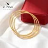 Pulsera Anillo Liso Minimalista de Acero Inoxidable Xuping, Similar al Oro, Estilo Lujo Ligero Europeo y Americano, Joyería Apilable de Tres Capas al por Mayor