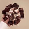 Muito coreano ~ Tamanho Grande Exquisito Anel de Cabelo de Intestino Grosso Feminino Corda de Cabelo de Alta Qualidade 2025 Novo Estilo Flor de Cabelo Acessórios de Cabelo Tendões de Borracha Elegantes