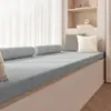 [La primavera no es demasiado tarde] alfombrilla moderna simple para mirador alfombrilla de ventana terciopelo teddy esponja extraíble y lavable tatami alfombrilla de balcón