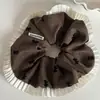 Lazo de Caramelo Encaje Plisado Anillo para el Cabello Intestino Grueso Cuerda para el Cabello de Sentido Avanzado Anillo para el Cabello Albóndiga Baja Cuerda para el Cabello Cuerda para el Cabello Flor para el Cabello