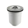 Tianli Fregadero de Cocina Canasta Semi-acero Desagüe con Rosca 2 pulgadas Accesorios para Desagüe de Fregadero XK278