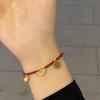 Pulsera tejida a mano de campana de la suerte de amor de Tiktok para pareja de hombres y mujeres, temperamento simple, joyería para novias