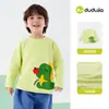 [Compre 2 Itens e Ganhe 5 Yuan de Desconto] Roupas Infantis do Dudu Camiseta Infantil Outono Manga Longa Tops de Outono para Meninos Roupas para Meninas
