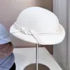 Sombrero de fieltro de lana australiana para niños, sombrero de azafata de otoño e invierno, sombrero de copa elegante y moderno, boina retro británica versátil y elegante