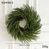 Nuevo corona de Navidad artificial estilo americano de aguja de pino con piñas, decoración colgante para puerta para arreglos festivos y decoración del hogar