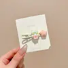 Presilhas de cabelo de alta qualidade estilo coreano em cores dopamina para mulheres, presilhas de bico de pato doces para franja, acessórios de cabelo