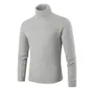 Suéter de cuello alto para hombre de comercio exterior de Amazon Otoño e Invierno Suéter de cuello alto moderno Suéter simple de trenzado Suéter de talla grande
