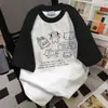 Camiseta Divertida con Estampado de Manga Corta para Mujer, Diseño Moderno Estilo Americano, Nueva Colección Verano 2025, Top Holgado Versátil de Retazos