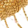 Corrente para Joias DIY Aço Inoxidável 304 Banhada a Ouro Real Corrente Suástica Conserva Cor Moda Vestuário Bagagem Material de Corrente Artesanal