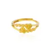 Nuevos Anillos Dobles Corazón a Corazón para Mujer, Diseño de Nicho, Anillos de Amor Dorados con Forma de Corazón, Joyería de Mano Ajustable al por Mayor
