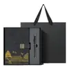 Set de Caja de Regalo para Cuaderno, Personalizable con Impresión de Logo, Caja de Set de Cuaderno Engrosado de Tendencia Nacional de Gama Alta, Regalo Souvenir del Día Nacional