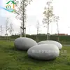Material de hormigón de agua clara GRC césped de descanso público al aire libre banco de descanso jardín paisaje cemento banco de guijarros