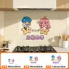 [Venta al por mayor de fábrica] Pegatina de Pared Autoadhesiva a Prueba de Aceite e Impermeable para Estufa, Dibujos Animados Creativos, Pegatina Estática Resistente a Altas Temperaturas