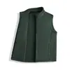Chaleco de forro polar de fábrica de 320 g para hombre, otoño e invierno 2026, cuello alto, chaqueta chaleco con cremallera, al por mayor FleeceVest