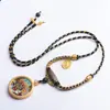 Cuerda de Colgante de Xizang Thangka Tianzhu Zakilam Nudo de Flor de Durazno Cuerda de Colgante Tejida Estilo Étnico Cuerda de Collar Vintage