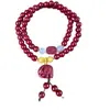 Pulsera de Doble Círculo con Cuentas de Cinabrio para Mujer, Atrae Riqueza y Buena Fortuna, Estilo Vintage Sencillo con Pequeño Colgante de Elefante, Pulsera de Cuentas de Arena Dorada Morada
