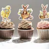 Nueva Decoración de Pascua Inserto para Pastel Conejo Fiesta de Vacaciones de Pascua Decoración de Pastel Enchufe