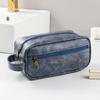 Bolsa de cosméticos portátil Advanced Sense de grande capacidade seca e úmida Armazenamento separado Bolsa À prova d'água para viagens ao ar livre PU Bolsa de higiene masculina