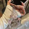 [Corazón Dulce de Ziyun] Cadena para Teléfono Móvil de Borla con Corazón Morado Brillante Diseño de Nicho Colgante Versátil para Bolso Colgante