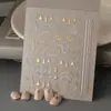 Pegatinas para Manicura de Línea Irregular Proceso de Estampado en Caliente 5D English en Relieve Accesorios para Uñas Desgastables Pegatinas para Uñas Simples Venta al por Mayor