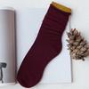 [Procesamiento de Mercancía de Cola] Calcetines de Felpa para Mujer, Estilo Japonés Otoño e Invierno Calcetines Finos para Botas, Calcetines de Confinamiento con Borde Enrollado en la Boca Songluo