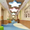 Lámpara de Techo para Dormitorio QINGYAO Yao Dopamina, 6 Diseños Nuevos de Flor de Trébol de Cuatro Hojas, Iluminación para el Cuidado de los Ojos para Habitación Infantil, Material de Hierro