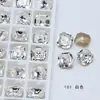 Rhinestone Cuadrado Octagonal de Fondo Puntiagudo de 10 mm Dongzhou Crystal, Rhinestone Brillante para Arte de Uñas, Accesorios para Joyería DIY, Rhinestone de Vidrio K9 Recubierto