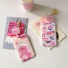 Juego de tarjetas deslizantes para estudiantes Loopy Ruby Little Beaver, tarjeta de comida, tarjeta de autobús, conjunto de protección de documentos de identidad, tarjeta de acceso para mujeres