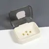 Caixa de Sabão Portátil com Tampa Flip-Top para Dormitório de Estudante Caixa de Sabão Grande para Lavanderia Doméstica Caixa de Sabão Suprimentos de Viagem