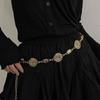 Accesorio de Cadena Dorada para la Cintura, Cinturón Fino de Metal de Moda para Mujer, Cinturón Versátil de Nuevo Estilo Coreano para Combinar con Vestidos, Gama Alta