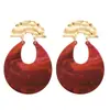 Pendientes en forma de U de Personalidad Exagerada Clavos Retro Europeos y Americanos de Nicho Pendientes Elegantes de Alta Gama para Novia Boda para Mujer