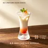 Novo copo de vidro estilo chinês com cintura marcada e vista para a montanha, copo de coquetel de alto valor, copo especial para chá e vinho, copo para cold brew, copo de água