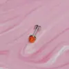 Acero Inoxidable de 16 Colores Ojo de Gato Labio Uña Espiral Interna 1.0 Diente Adorno Labial Hueso de la Oreja Uña del Cartílago Fondo Plano Adorno de Oreja Perforación