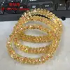 Pulsera de Cuentas Facetadas Planas de Citrino Brasileño Natural para DIY Joyería Original Pulsera de Cuentas Planas Facetadas Pulsera para Regalar