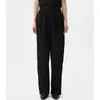 Jiang* Orden2026 Verano Nuevo Pantalones Casuales de Cintura Elástica para Mujer, Pantalones Largos Negros Caídos, Pantalones Rectos de Pierna Ancha