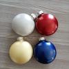 Nueva Bola de Navidad Plana de 8cm Transfronteriza Decoraciones Navideñas con Bola Transparente de PET de Color con Forma Redonda de Pastel