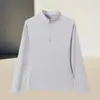 Outono Mais Vendido Esportivo Feminino Outdoor Corrida Manga Longa Secagem Rápida Gola Alta Pulôver Zíper Top Roupa de Yoga Top de Manga Longa