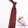 Corbata vintage rojo vino para hombre, novio, padrino, boda, poliéster teñido en hilo, seda, corbata de negocios al por mayor