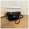 Bolso bandolera acolchado con cadena estilo Chanel, con un toque de alta gama, opción de múltiples formas de llevar, bolso mini simple cuadrado tipo caja