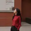 Fábrica de Ropa Fuente 26 Otoño Nuevo Talla Grande Mujer Adelgazante Cuello Medio Alto Manga Larga Camiseta Básica Personalización Rápida