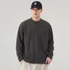 Camiseta de manga larga estilo americano con cuello henley de un botón para hombre, nueva y lujosa prenda interior casual para primavera y otoño de 2026