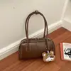 Bolsa de Bowling Fashion Retrô para Mulheres, Nova Bolsa de Ombro Simples Outono 2026, Bolsa de Braço Elegante de Alto Valor Nicho