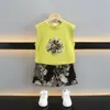 Conjunto de Chaleco de Verano para Niños 2026 Nuevo Elegante y Moderno Ropa Delgada para Bebés, Conjunto Moderno de Dos Piezas sin Mangas para Niños