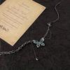 Collar de Mariposa de Circonita Estilo Punk de Industria Pesada Diablo para Mujer Exquisito de Alta Gama Lujo Ligero Nicho Cadena para el Cuello Cadena para la Clavícula Joyería