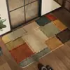 Alfombrilla de baño tejida estilo retro de tierra de diatomeas, absorbente, antideslizante, de secado rápido, adecuada para el baño, la entrada, y fácil de limpiar y mantener